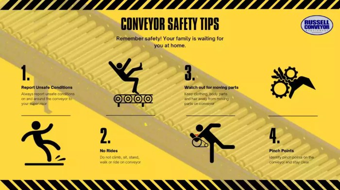 Conveyors should be equipped with which of the following