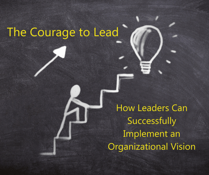Courage implement organizational successfully fears expect follow